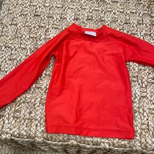 Hanna andersson red long sleeve rash guard - 90 cm size 3
